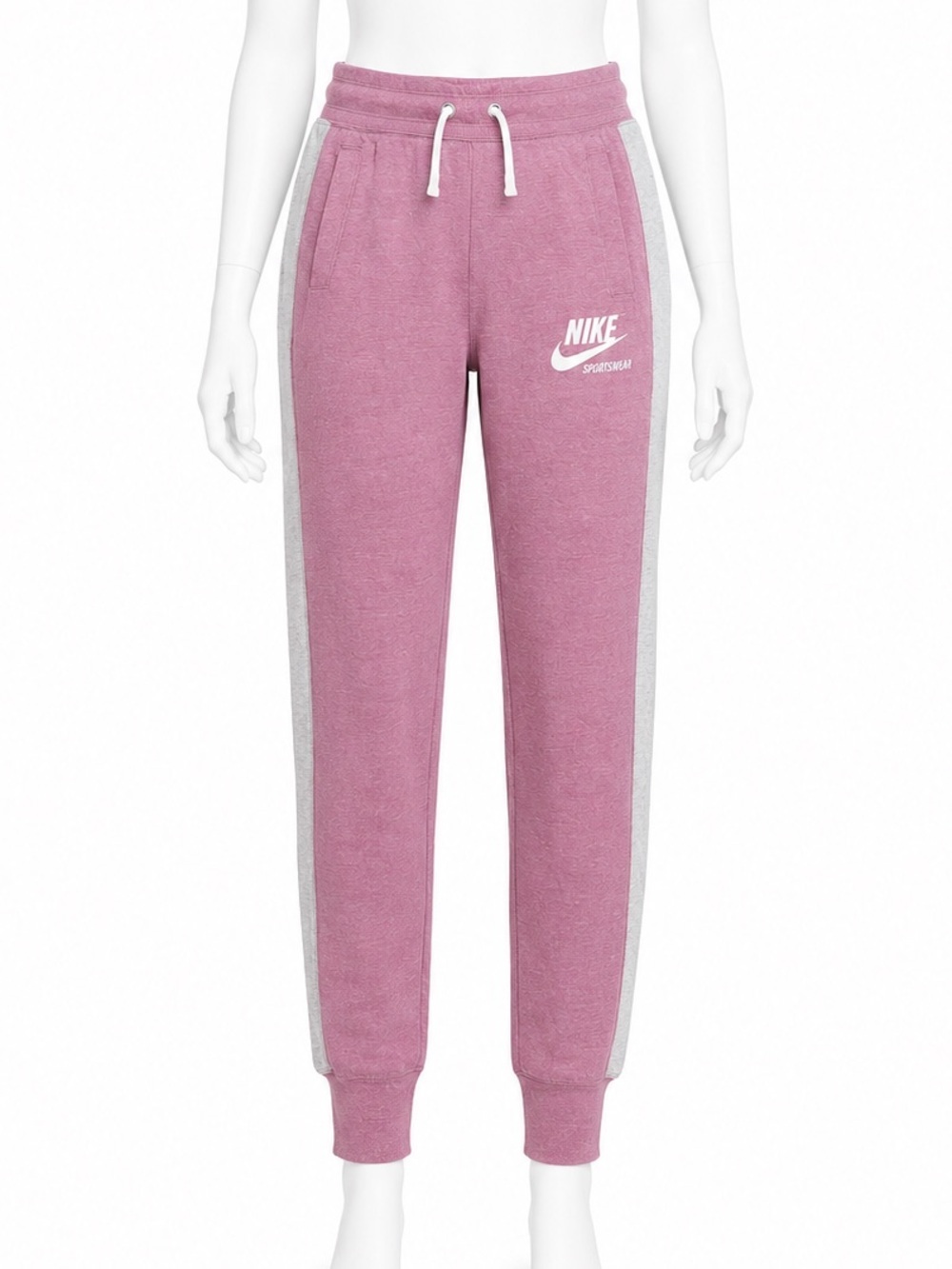 Nike Pink Jogger Pants with Contrast Side Stripe size XS